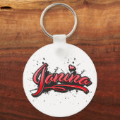Porte-clés Janina red Heart Graffiti (Recto)