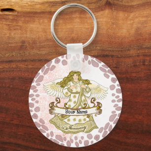 Porte-clés Janvier Anniversaire Angel anniversaire personnali