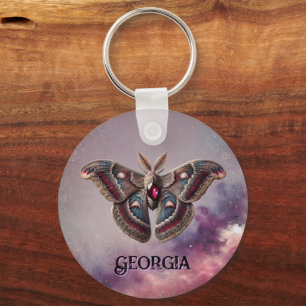 Porte-clés Janvier Birthstone Porte - clé - Garnet Moth Desig