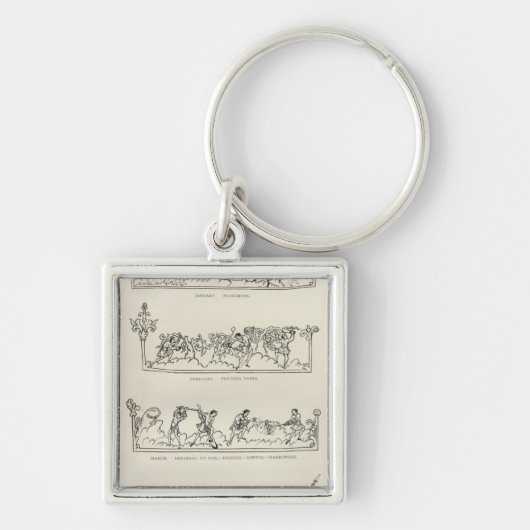 Porte-clés Janvier, février, mars avril, Jules (Devant)