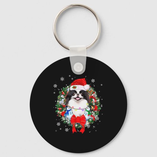 Porte-clés Japanese Chin Christmas Wreath Decoration Xmas Paj (Recto)