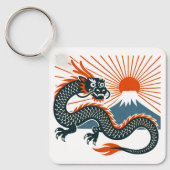 Porte-clés Japanese Dragon & Rising Sun Keychain (Recto)