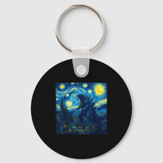 Porte-clés Japanese Monster Kaiju Van Gogh Starry Night  (Recto)
