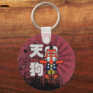 Porte-clés Japanese Tengu Warrior Yokai Keychain