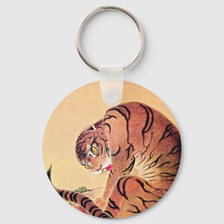 Porte-clés Japanese Tiger Woodblock Vintage Art Ukiyo-E