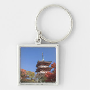 Porte-clés Japon, Kyoto, Pagode en couleur d'automne