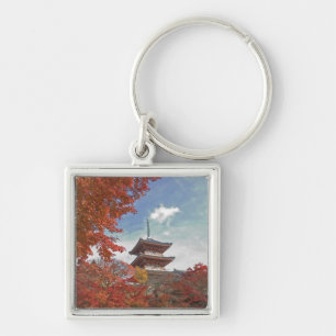 Porte-clés Japon, Kyoto, Pagode en couleur d'automne
