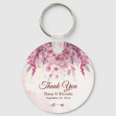 Porte-clés Japon romantique Cerise rose Circulaire en fleurs (Recto)