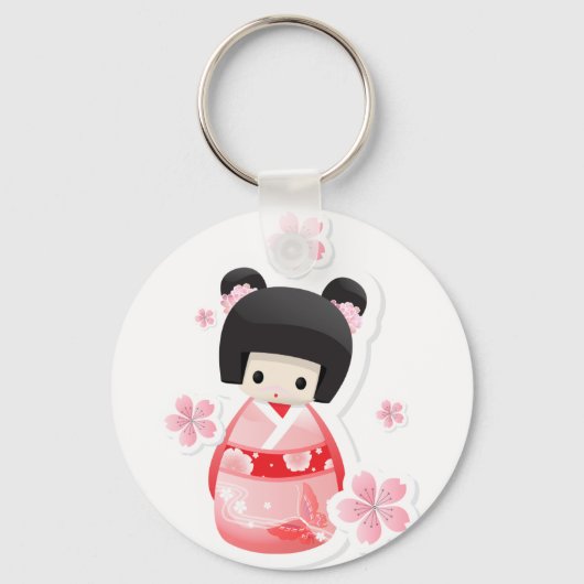 Porte-clés Japonais Geisha Doll - série buns (Recto)