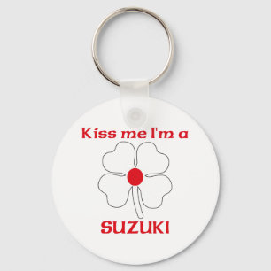 Porte-clés Japonais personnalisé Kiss Me Je suis Suzuki