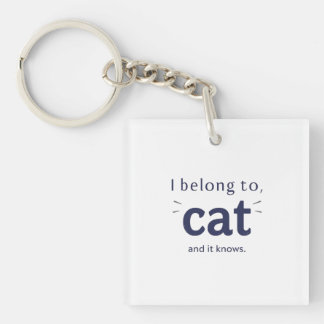 Porte-clés J'appartiens à mon chat