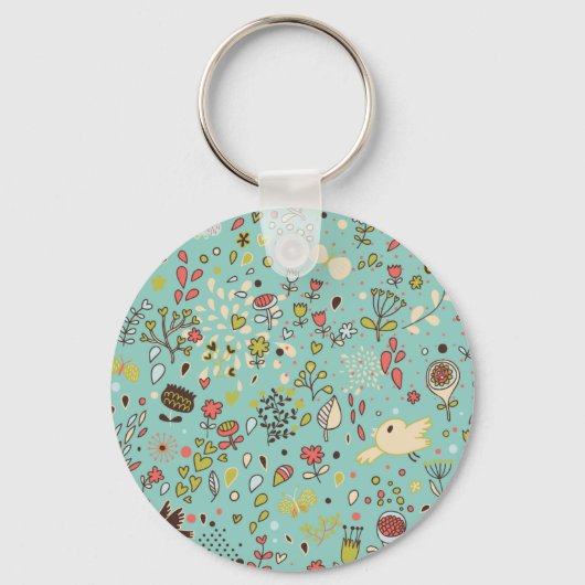 Porte-clés Jardin à fleurs lunaires (Recto)