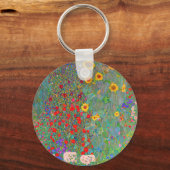 Porte-clés Jardin agricole de Gustav Klimt avec tournesols (Recto)