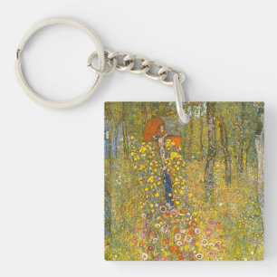 Porte-clés Jardin agricole Gustav Klimt avec Crucifix