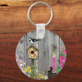 Porte-clés Jardin aux fleurs Birdhouse (Recto)