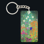 Porte-clés Jardin aux fleurs Gustav Klimt<br><div class="desc">Porte - clé avec la peinture à l’huile de Gustav Klimt Jardin aux fleurs (1906). Un beau jardin de fleurs violettes,  rouges,  blanches,  bleues et oranges. Un grand cadeau pour les amateurs d'art Art Nouveau et autrichien.</div>