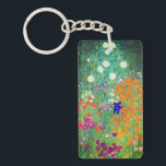 Porte-clés Jardin aux fleurs Gustav Klimt<br><div class="desc">Porte - clé avec la peinture à l’huile de Gustav Klimt Jardin aux fleurs (1906). Un beau jardin de fleurs violettes,  rouges,  blanches,  bleues et oranges. Un grand cadeau pour les amateurs d'art Art Nouveau et autrichien.</div>