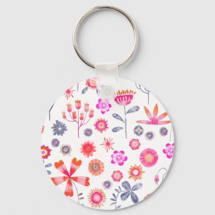 Porte-clés Jardin aux fleurs moderne