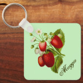 Porte-clés Jardin Botanique Fraise (Recto)