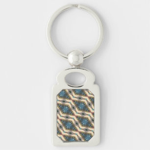 Porte-clés Jardin caché bleu
