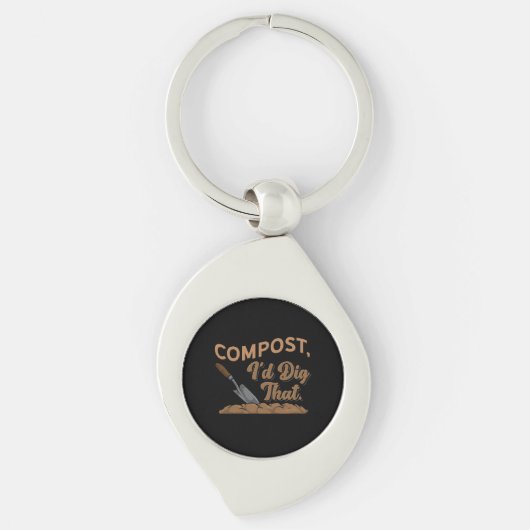 Porte-clés Jardin Compost Gardener Cadeau (Devant)