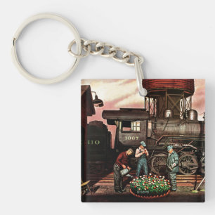 Porte-clés Jardin d'agrément de yard de train par Stevan
