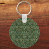 Porte-clés Jardin de fleurs de William Morris - Verts (Recto)
