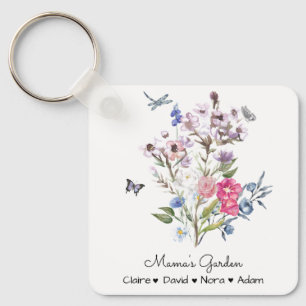 Porte-clés Jardin de maman personnalisée