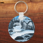 Porte-clés Jardin de méditation japonais (Recto)