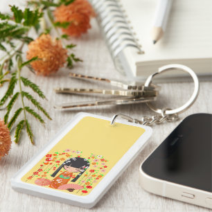 Porte-clés Jardin de poupées Kokeshi