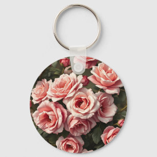 Porte-clés Jardin de roses roses à motif de rose moody