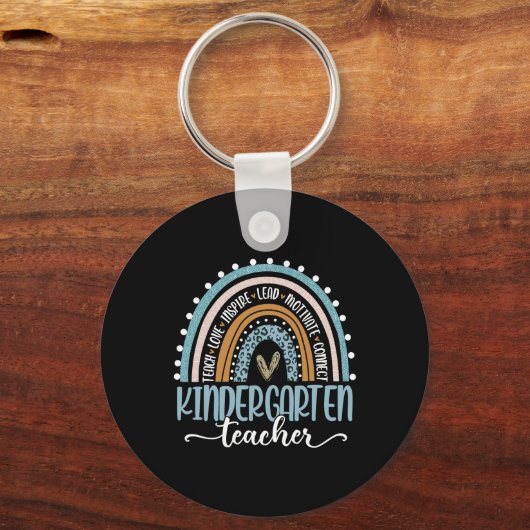 Porte-clés Jardin D'Enfants Professeur Leopard Rainbow Premie (Recto)