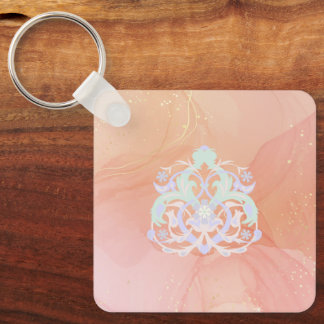Porte-clés Jardin du cœur, harmonie florale romantique