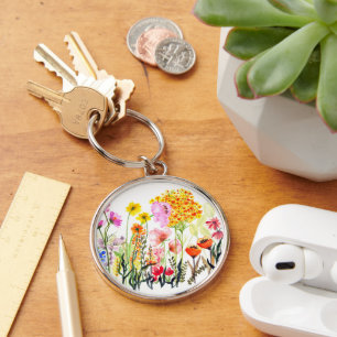 Porte-clés Jardin fleur sauvage animé