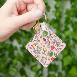 Porte-clés Jardin Fleur sauvage botanique