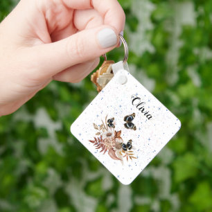 Porte-clés jardin fleuri