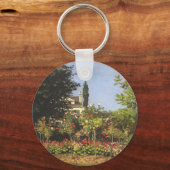 Porte-clés Jardin fleuri à Sainte Adresse par Claude Monet (Recto)