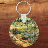 Porte-clés Jardin fleuri avec sentier par Vincent van Gogh (Recto)