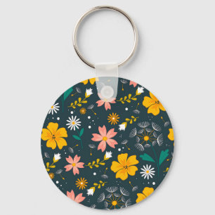 Porte-clés Jardin fleuri de la Marine Motif fantaisiste de pr