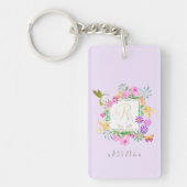 Porte-clés Jardin Floral Monogramme Rose (Devant)