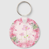 Porte-clés Jardin Floral Rose (Recto)