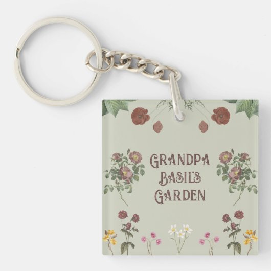 Porte-clés Jardin Floral vintage (Devant)