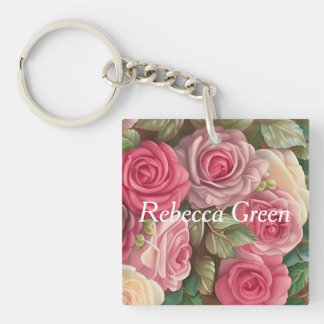 Porte-clés Jardin Rose victorien - Bouquet Mariage