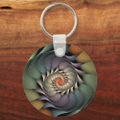 Porte-clés Jardinere Abstrait arc-en-ciel floral spirale (Recto)