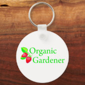 Porte-clés Jardinier bio - Fraises (Recto)