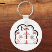 Porte-clés J'arrête le jeu de Porte - clés contre la violence (Recto)