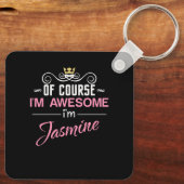 Porte-clés Jasmine Bien sûr Je suis un nom génial (Verso)