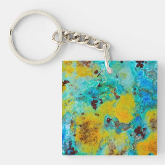Porte-clés Jasper Chrysocolla Bleu (Devant)