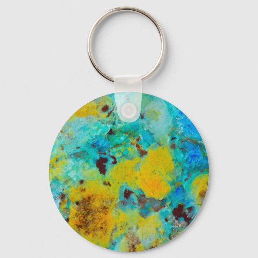 Porte-clés Jasper Chrysocolla Bleu (Recto)