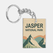 Porte-clés Jasper National Park Canada Scenic Nature Art (Devant gauche)